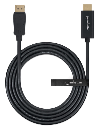 Manhattan Cable DisplayPort 1.1 a HDMI, 1080p@60 Hz, 1,8 m, macho a macho, DP con pestaña de bloqueo, negro, no bidireccional, garantía 3 años imagen 5