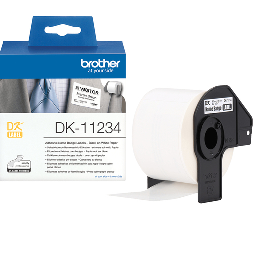Brother Name Badge Labels 60 x 86mm 260 Labels Per Roll White DK-11234 - image 1