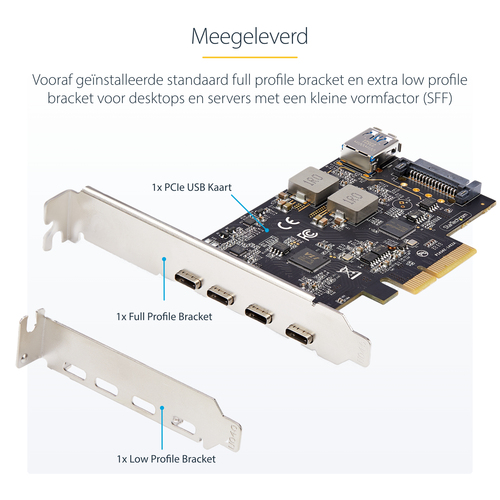 StarTech.com 5-Port USB PCIe Card, USB 3.2 10Gbps, PCI Express Card with 4x USB-C Ports, 1x USB-A Internal Port, USB PCIe Controller Card,, afbeelding 10