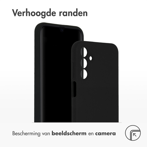 Accezz Liquid Silicone Backcover Samsung Galaxy A15 (5G/4G) - Zwart, afbeelding 4