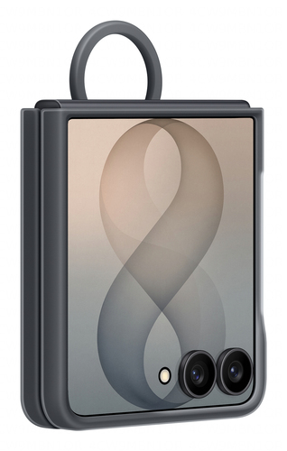 Samsung Galaxy Z Flip 8 Siliconen Back Cover met Magneet Zwart, afbeelding 3