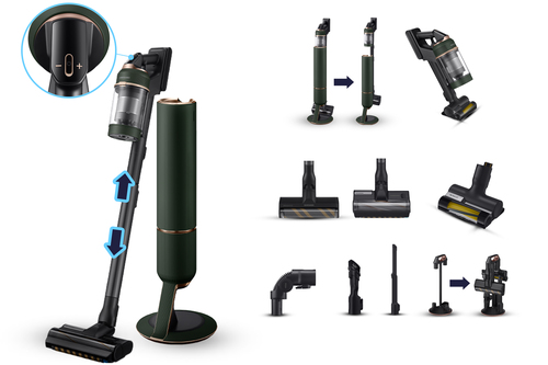 Samsung BESPOKE Jet Complete Extra Stick vacuum Battery Dry Bagless 0.5 L 580 W Black