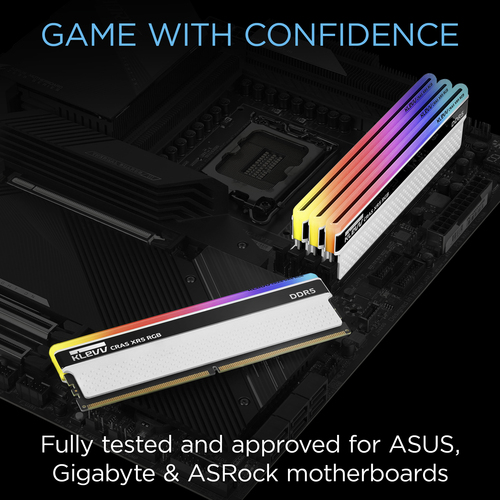 Klevv 32 GB (2X16GB) 6200 MHz CL32 DDR5 GAMING RAM MODULE 32-38-38-78 – image 4