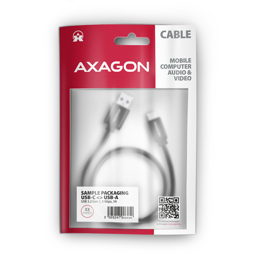 AXAGON BUCM3-AM20AB - USB-C-Kabel - USB Typ A auf 24-poligen USB-C - 2 m – Foto 8 von 8