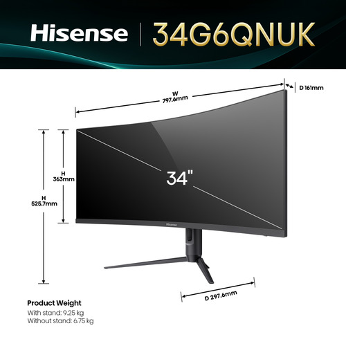 Hisense 34G6QNUK computer monitor – image 2