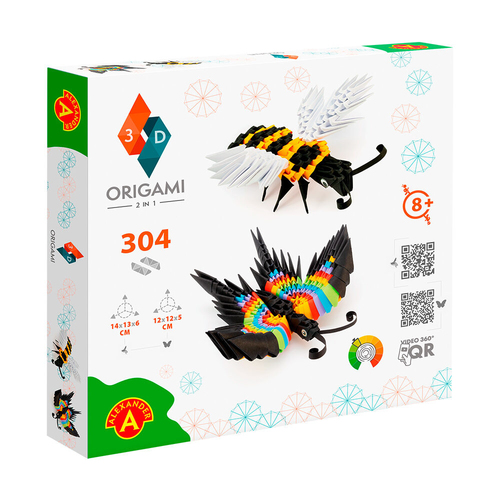 Alexander Toys Origami 3D – 2 in 1 – Butterfly & Bee