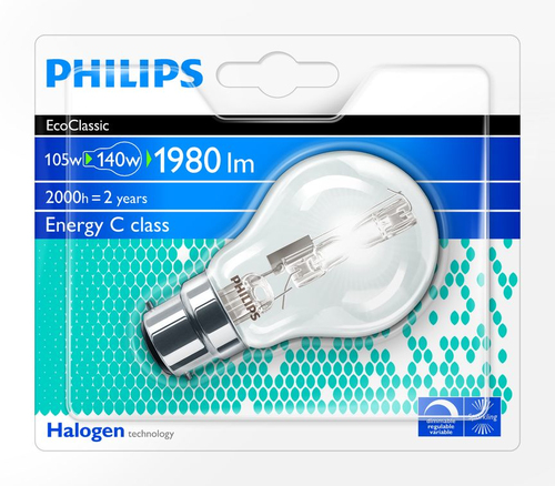 Philips Halogen Classic 8727900836561 energy-saving lamp 105 W Soe valge B22