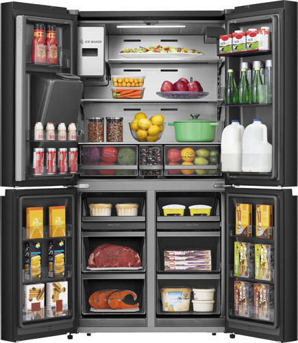 Hisense PureFlat RQ760N4IFE Smart Fridge Freezer - Black Stainless Steel, Stainless Steel - image 3