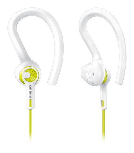 Philips ActionFit SHQ1400LF/27 headphones/headset Wired Ear-hook, In-ear Lime, White