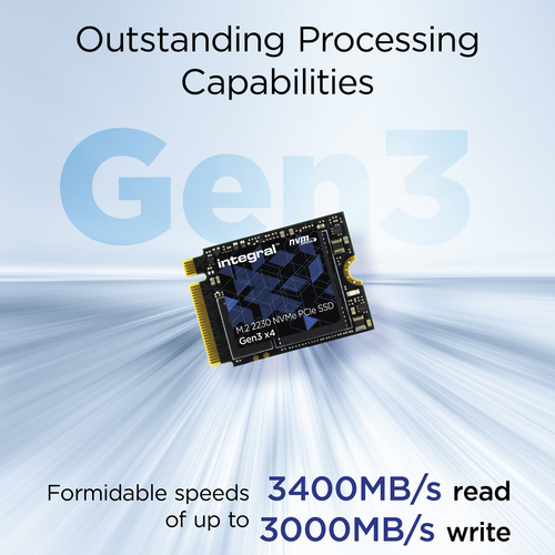 Integral 256GB SSD M.2 2230 NVME 1.3 PCIe Gen3 x4 R-3000MB/s W-1200MB/s TBW 180 (single-sided chips) – image 5