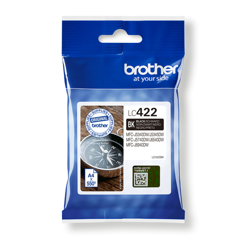 Brother LC422BK Inkjet Cartridge Black LC422BK - image 1