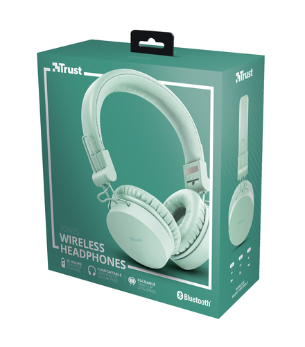 Trust 23912 headphones/headset Wired & Wireless Head-band Music Micro-USB Bluetooth Turquoise – image 5
