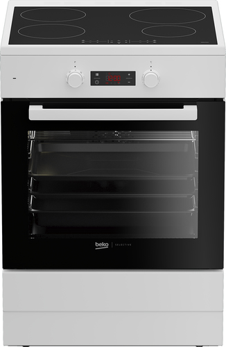 Beko FSM69301GWS cooker Freestanding cooker Electric Zone induction hob White
