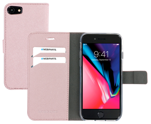 Mobiparts Saffiano Wallet Case Apple iPhone 7, iPhone 8 Pink