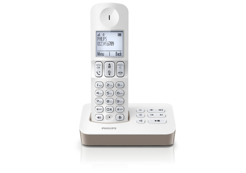 Philips D4051WC/FR telephone DECT telephone Caller ID Cappuccino – image 2