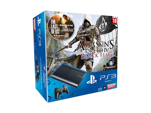 Sony Interactive Entertainment Playstation 3 Black + The Last of Us + Assassin's Creed IV Black Flag