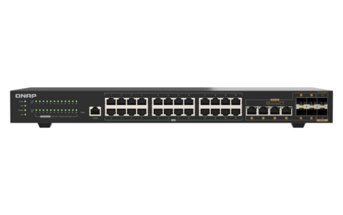QNAP RACKMOUNT L2 MANAGED SWITCH, 24X 2.5GBE RJ45 + 4X 10GBE COMBO + 2X 10GBE SF