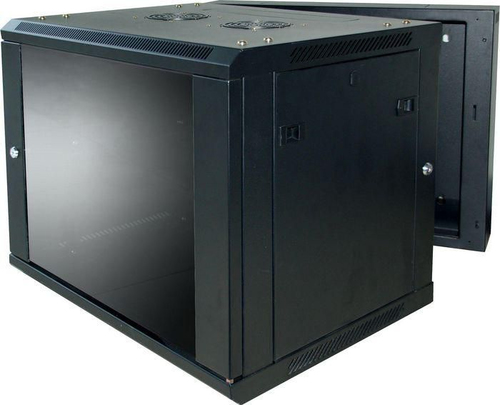 Lanview LVR240015 rack cabinet 9U Wall mounted rack Black