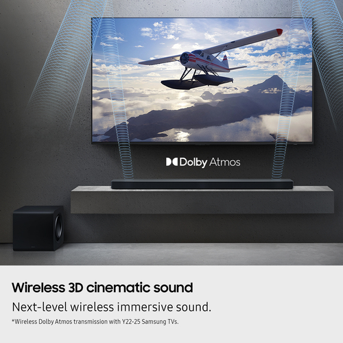Samsung HW QS700F 3 1 2Ch Q Series Dolby Atmos Soundbar Subwoofer in T - image 6