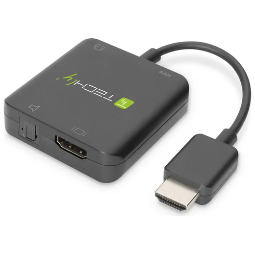 TECHLY HDMI Audio-Extractor Stereo/Audio-Kanal 5.1 4K 3D  Erlaubt das Extrahieren von Audio und das Senden eines Audio-Signals