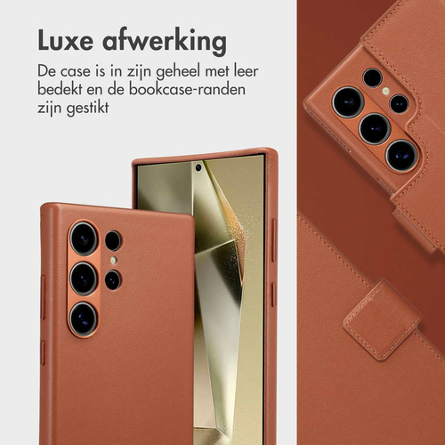 Accezz Leather Bookcase 2-in-1 met MagSafe Samsung Galaxy S24 Ultra - Sienna Brown, afbeelding 4