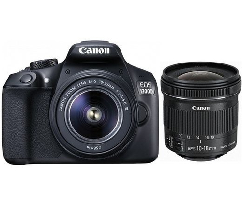 Canon 1300D + 18-55mm DC III + 10-18mm IS STM