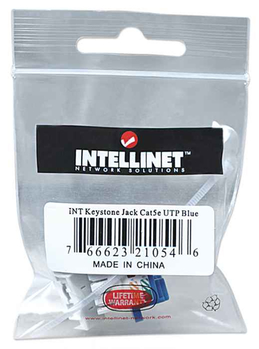 Intellinet JACK RJ45 CAT5E KEYSTONE DE IMPACTO AZUL imagen 2