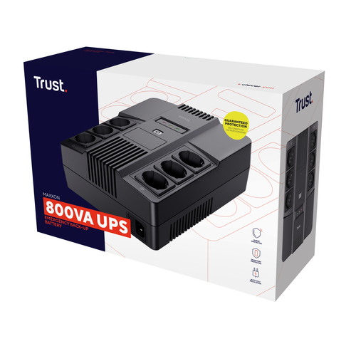 Trust Maxxon uninterruptible power supply (UPS) 0.8 kVA 6 AC outlet(s) – image 4