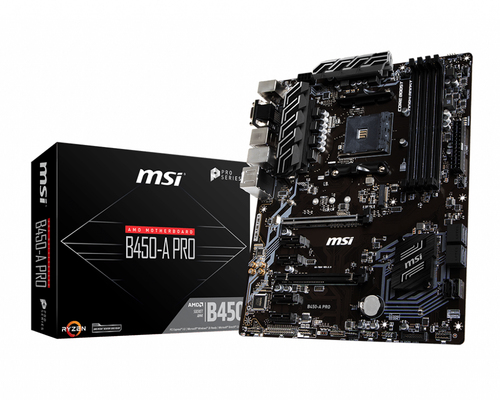 MSI B450-A PRO материнская плата AMD B450 Разъем AM4 ATX