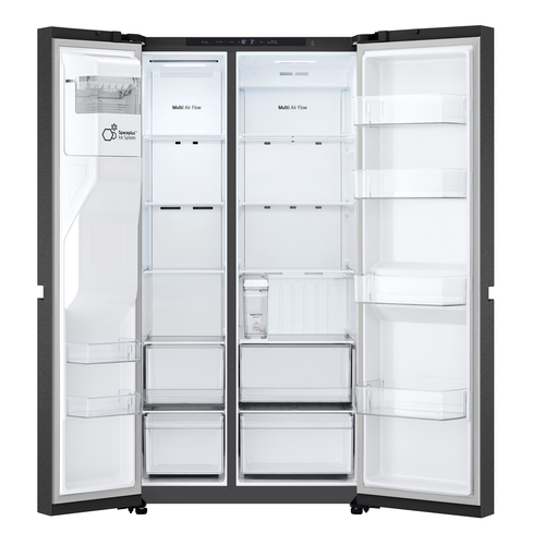 LG GSLC41EPPE American Fridge Freezer Ice & Water Non Plumbed - Black Steel - image 2