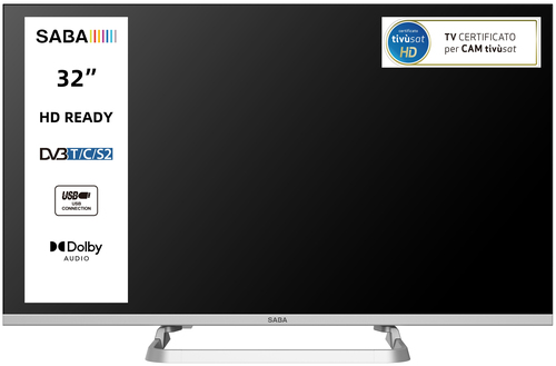 SABA SA32M10 TV 81.3 cm (32") HD Grey 200 cd/m² – image 1