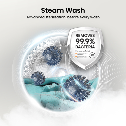 Hisense 3S Series WF3S8043BW 8kg WiFi Connected Washing Machine with 1400 rpm - White - A Rated, White - image 5