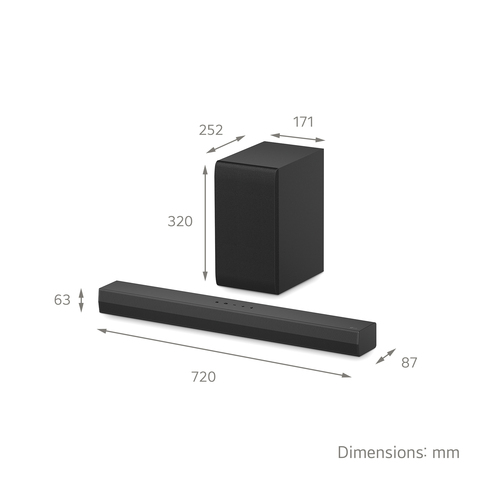 LG US40T 2.1 Wireless Sound Bar, Black - image 2