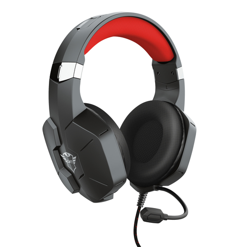 Trust GXT 323 Carus Гарнитура Проводная Оголовье Игровой Черный, Красный