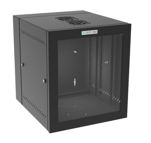 Vertiv GL24WMM-B-AF rack cabinet 12U Wall mounted rack Black