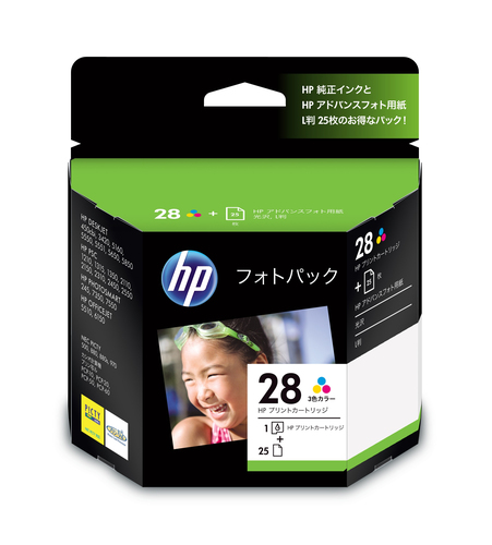 HP 28 Photo Value Pack-25 sheet/L-size/3.5 x 5 in