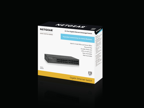 NETGEAR GS324 Unmanaged Gigabit Ethernet (10/100/1000) 1U Black – image 3
