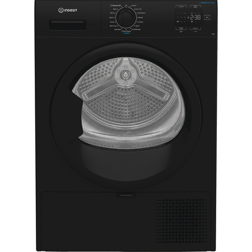 Indesit CYD92DBBUK 9kg Heat Pump Condenser Dryer in Black A Rated Stea - image 1