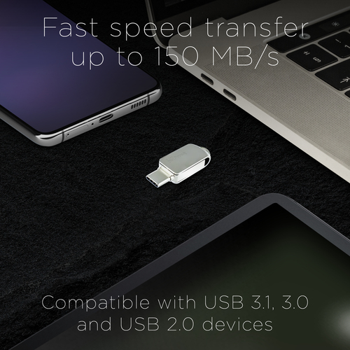 Integral 32GB USB3.0 DRIVE 360-C DUAL TYPE-C METAL UP TO R-150 W-30 MBS ETAIL – image 4