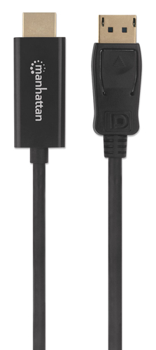 Manhattan Cable DisplayPort 1.1 a HDMI, 1080p@60 Hz, 1,8 m, macho a macho, DP con pestaña de bloqueo, negro, no bidireccional, garantía 3 años imagen 4