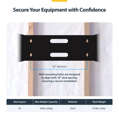 StarTech.com 4U Wall Mount Network Rack – image 7