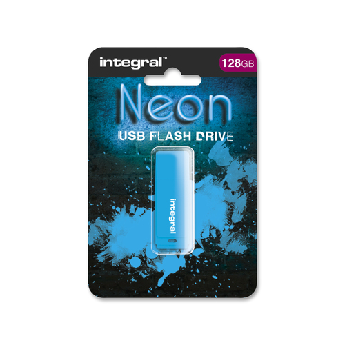 Integral 128GB USB2.0 DRIVE NEON BLUE – image 2
