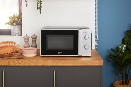 Beko Compact Solo MOC20100SFB 20 Litre 24cm High, Freestanding Small Standard Microwave Oven - Silver - image 4