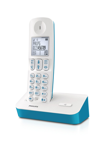Philips DCTG2801A/93 telephone DECT telephone Caller ID Blue, White