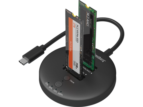 Sandberg 136-72 basisstation voor opslagstations USB 3.2 Gen 2 (3.1 Gen 1) Type-C Zwart, afbeelding 2