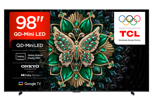 TCL C6K -UK 98 inch Premium QD-Mini LED 144Hz 4K HDR High Brightness Dolby Atmos Smart Google TV