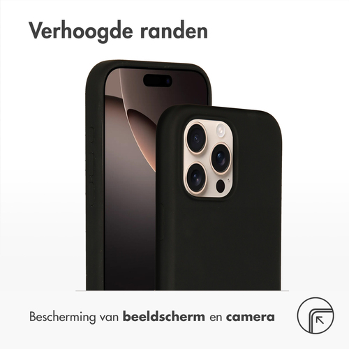 Accezz Liquid Silicone Backcover met MagSafe iPhone 16 Pro Max Telefoonhoesje Zwart, afbeelding 6