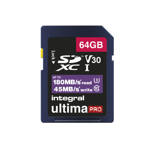 Integral 64GB SD CARD SDXC UHS-1 U3 CL10 V30 A2 UP TO 180MBS READ 45MBS WRITE – image 2