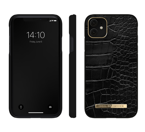 iDeal of Sweden Atelier Case iPhone 11 / XR Neo Noir Croco – image 2