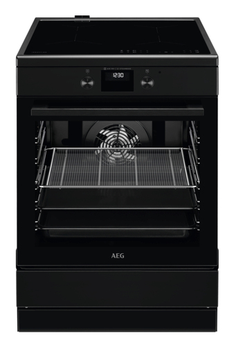 AEG CIB6640AAB Freestanding cooker Electric Zone induction hob Black